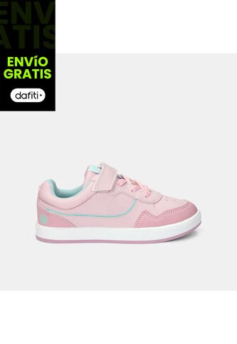 Tenis Con Luces Infantil Para Niña Bubblegummers Blanco Ultramar 22-25 Bubblegummers