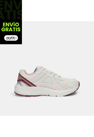 Tenis Con Luces Infantil Para Niña Bubblegummers Blanco Ultramar 22-25 Bubblegummers