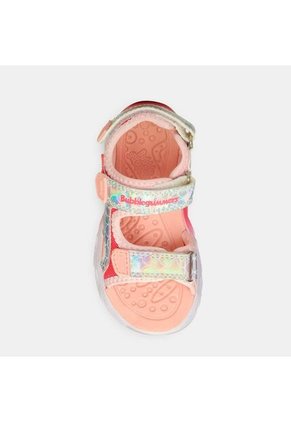 Sandalias Con Luces Infantil Para Niña Bubblegummers Fucsia Ursula Drum 22-25