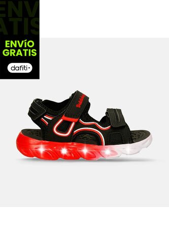 Sandalia Infantil  Para Niño Bubblegummers/Disney Negro Nailon L  6Mickey 22-25 Bubblegummers