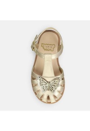 Sandalias Infantil Para Niña Bubblegummers Dorado Shantel 22-25