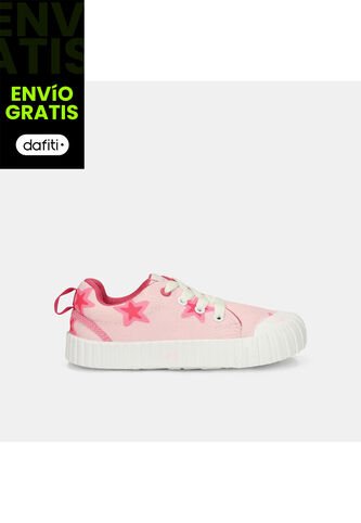 Tenis Con Luces Infantil Para Niña Bubblegummers Blanco Ultramar 22-25 Bubblegummers