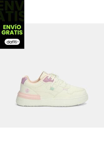 Tenis Con Luces Infantil Para Niña Bubblegummers Blanco Ultramar 22-25 Bubblegummers