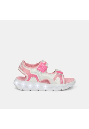 Sandalias Con Luces Infantil Para Niña Bubblegummers Fucsia Ursula Drum 26-29