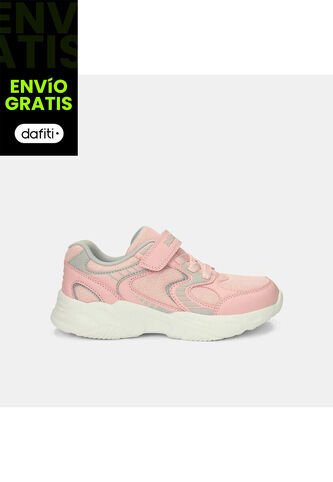 Tenis Con Luces Infantil Para Niña Bubblegummers Blanco Ultramar 22-25 Bubblegummers