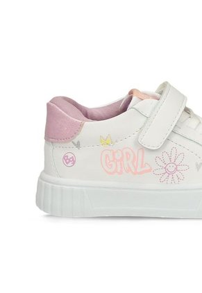 Tenis Casuales Blanco-Lila Bubblegummers Rima Niña