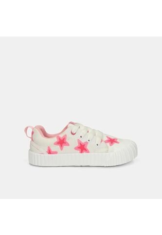 Tenis Con Luces Infantil Para Niña Bubblegummers Blanco Ultramar 22-25 Bubblegummers