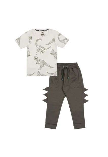 Conjunto Crema-Verde Bubblegummers Galie Niño