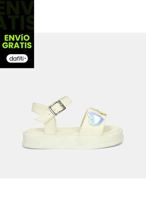 Sandalias Infantil Para Niña Bubblegummers Blanco Taji Tatiana 22-25