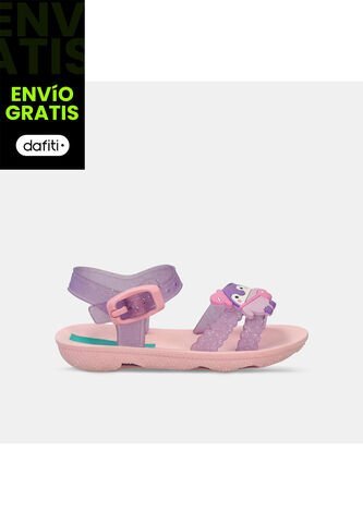 Sandalia  Infantil Para Niña Bubblegummers Lila Treza Paulina 22-25 Bubblegummers