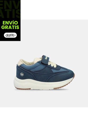 Tenis Infantil Para Niño Bubblegummers Azul Tutor Thomas 22-25 Bubblegummers