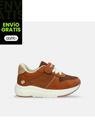 Tenis Junior Para Niño Bubblegummers Café Tablero Jogging Bg 30-33 Bubblegummers