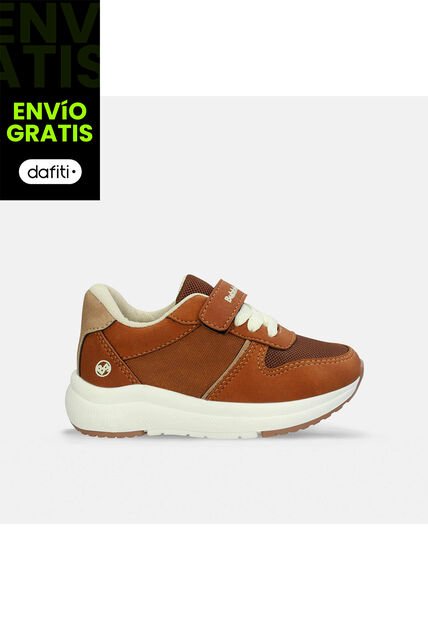 Tenis Junior Para Niño Bubblegummers Café Tablero Jogging Bg 30-33