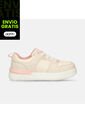 Tenis Infantil Para Niña Bubblegummers Beige-Rosado Solana de Bubblegummers