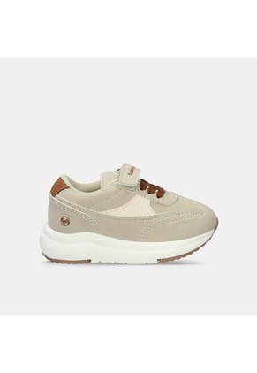Tenis Infantil Para Niño Bubblegummers Beige Tutor Thomas 22-25