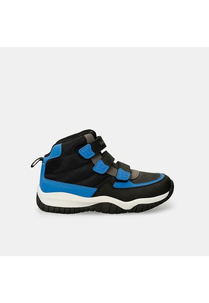 Tenis Infantil Para Niño Bubblegummers Negro-Azul Saul