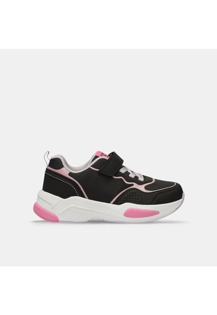 Tenis Infantil Para Niña Bubblegummers Negro Toronja Austin 26-29