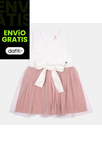 Vestido  Para Niña Bubblegummers Crema Mora Bubblegummers