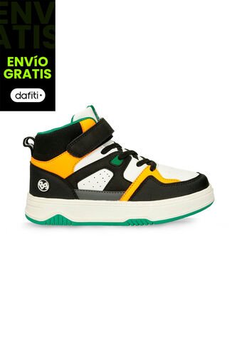 Tenis Infantil Para Niño Bubblegummers Blanco-Multicolor Rodas Bubblegummers