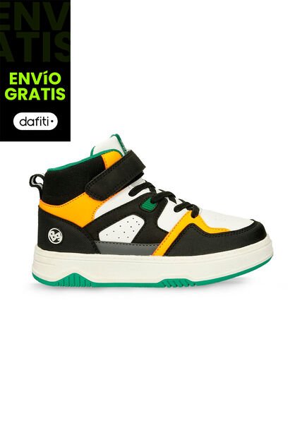 Tenis Infantil Para Niño Bubblegummers Blanco-Multicolor Rodas