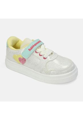 Tenis Con Luces Infantil Para Niña Bubblegummers Blanco Ultramar 22-25