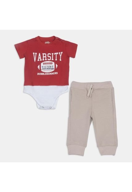 Conjunto Para Niño Bubblegummers Rojo-Camel Jakal