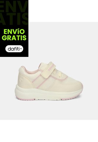 Tenis Para Niña Bubblegummers Beige Antonia Jogging Bg First Step Girls 1 + Bubblegummers