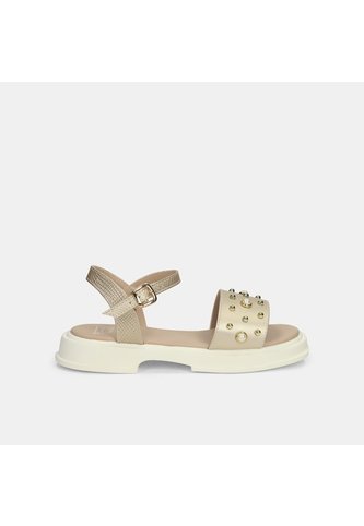 Sandalias Para Niña Bubblegummers Beige Teresa Leidy Junior Girls 6  + Bubblegummers