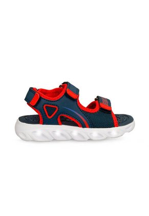 Sandalias Infantil Para Niño Bubblegummers Azul-Rojo Rodrigo