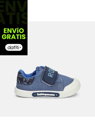 Tenis Para Niño Bubblegummers Azul Aquiles Dino Prewalker Boys 0 + Bubblegummers