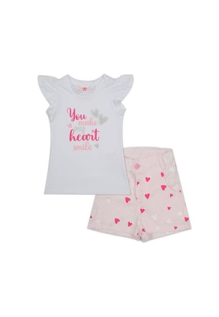 Conjunto Blanco- Rosado Bubblegummers Florinda Niña