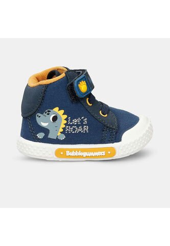 Tenis Bebé Para Niño Bubblegummers Negro-Gris Raiden Bubblegummers