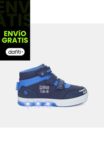 Bota Con Luces Para Niño Bubblegummers Azul Neon Bubblegummers