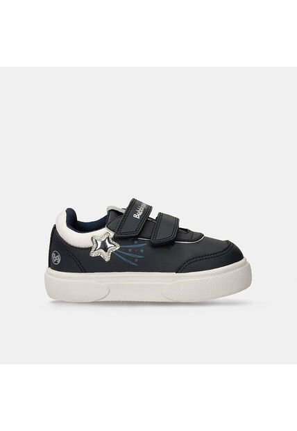 Tenis Infantil Para Niña Bubblegummers Azul-Plata Sandy