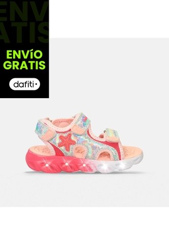 Sandalias Con Luces Infantil Para Niña Bubblegummers Multicolor Teresa Dust 26-29 Bubblegummers