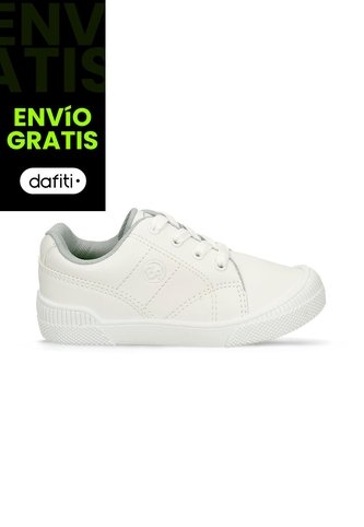 Tenis Escolares Para Niños Bubblegummers Blanco Kristiano Bubblegummers