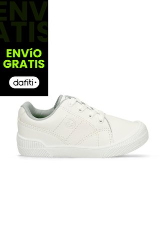 Tenis Escolares Para Niños Bubblegummers Blanco Kristiano Bubblegummers