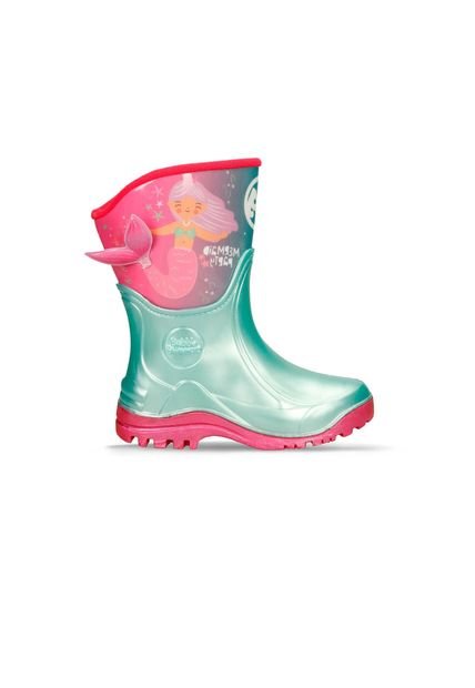 Botas De Lluvia Aguamarina-Fucsia Bubblegummers Onilda Niña