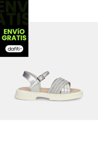 Sandalias Para Niña Bubblegummers Gris Leidy Junior Girls 6 + Bubblegummers