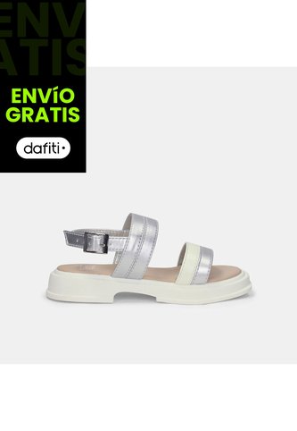 Sandalias Para Niña Bubblegummers Gris Leidy Junior Girls 6 + Bubblegummers