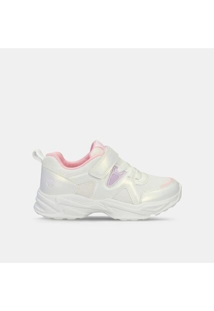 Tenis Con Luces Infantil Para Niña Bubblegummers Blanco Ultramar 22-25