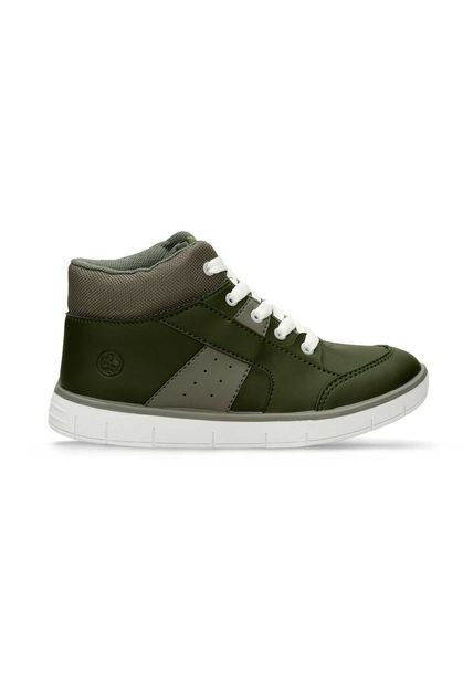 Botas Verde Militar-Gris Bubblegummers Nick Niño