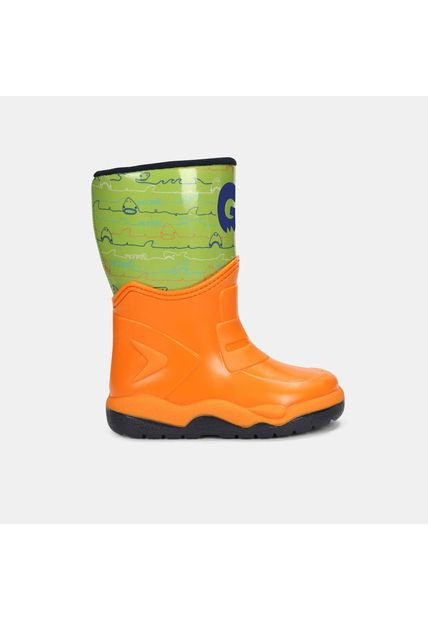 Botas De Lluvia Infantil Para Niño Bubblegummers Naranja Tom 26-29
