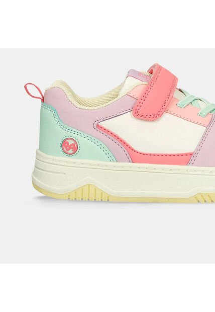 Tenis Con Luces Infantil Para Niña Bubblegummers Blanco Ultramar 22-25