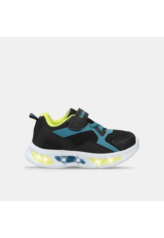 Tenis Con Luces Infantil Para Niño Bubblegummers Negro Toyota Demian 22-25 Bubblegummers
