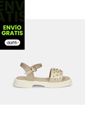 Sandalias Para Niña Bubblegummers Beige Teresa Leidy Junior Girls 6  + Bubblegummers