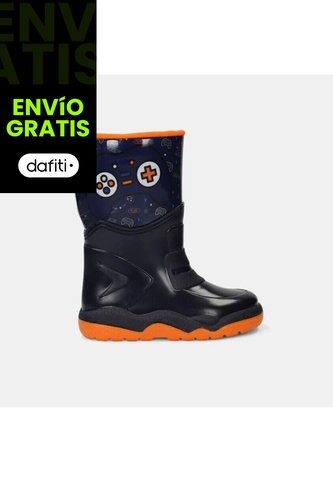 Bota De Lluvia Para Niño Bubblegummers Navy Ulises Bubblegummers