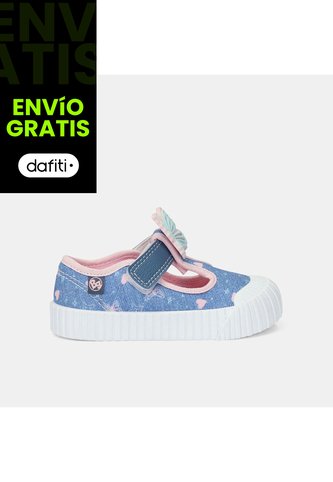 Baletas Bebé Para Niña Bubblegummers Azul Tutis 15-21 Bubblegummers