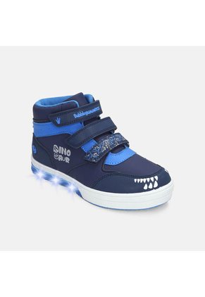 Bota Con Luces Para Niño Bubblegummers Azul Neon