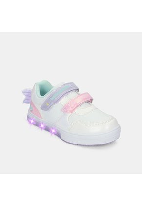 Tenis Con Luces Para Niña Bubblegummers Multicolor Neon
